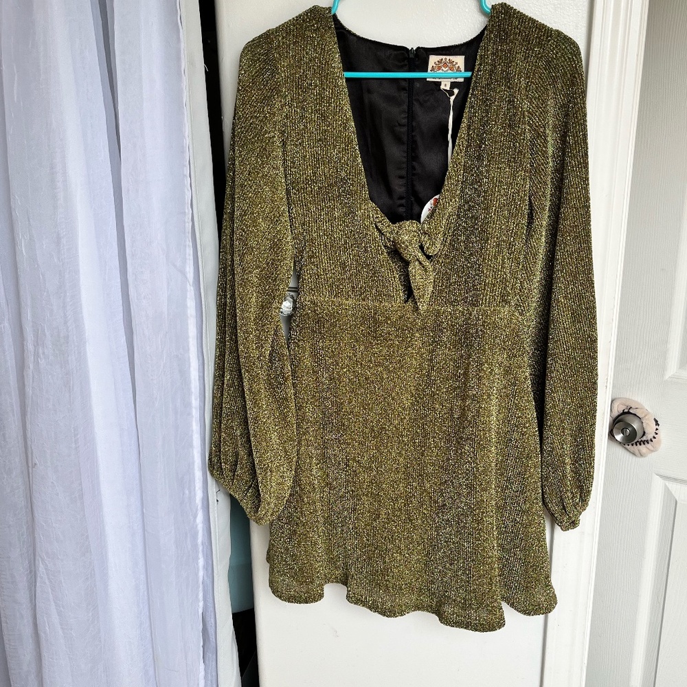 BRAND NEW Dianna Dress Gold Nine Lives Bizarre size 8 With tags